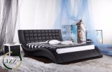 Tufting Back Leisure Furniture Home Use Leather Bed