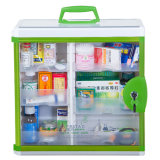 Glass Door First Aid Cabinet with Portable Handle Green