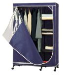 Bedroom Wardrobe Closet Styles Non-Woven Fabric Portable Storage with Wheels
