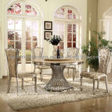 Francy Round Shape Marble Dining Tables with Chair