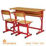 Durable Double Table and Chair for High School