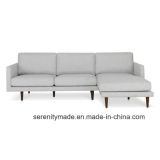 Contemporary White Design Three Seaters Leather Sofa for Living Room