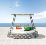 Unique Style Beautiful Handmade Sun Bed Use in Garden and Pool, Outdoor Luxury Quality Wicker Rattan Daybed with Canopy