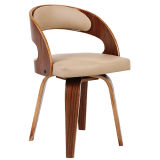 Wholesale Leather Wooden Hotel Lobby Accent Dining Salon Chair (FS-WB091-2)