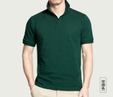 High Quality Combed Double La-Coste Pique Men's Polo T-Shirt with Jacquard Collar