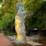 Natural Marble Caving Female Statue for Garden Ornament