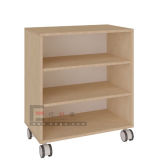 Kids Storage Furniture Cabinet with Wood Back, Natural Wood Tone for School Cubby Unit