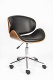 Contemporary Leather Modern Bentwood Chair