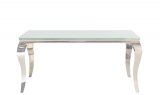 Modern Home Dining Room Furniture Louis Dining Table with White Glass Top