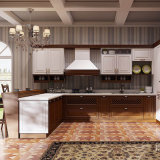Customized Modern Quartz Stone Countertop Solid Wood Kitchen Cabinets