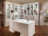 Oppein Euro White High Gloss Lacquer Corner Book Cabinet (SG11116A)