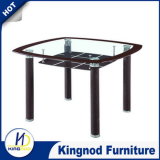 PU Cover Glass Dining Table Set