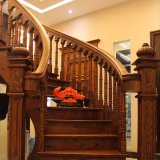 Wood Steps Design Residential Wooden Spiral Stairs (GSP16-010)