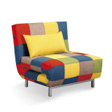 Modern Single Seat Fabric Folded Sofa Bed