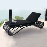 Beach Swimming Pool Outdoor Lounger Chair Wicker Rattan Sun Lounger Rattan Sun Bed T528