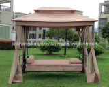 Deluxe Steel Swing Chair with Double Roof Basket Chair Outdoor Garden Furniture Swing