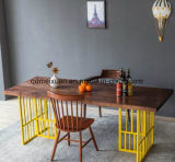 American Country Loft, Wrought Iron Solid Wood Dining Table Wood Furniture Industry Desk Can Be Customized (M-X3627)