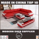 European Style L Shape PU Leather Sofa for Hotel