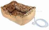 Leopard Printed Comfortable Snuggle Pet Heated Bed