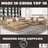 Divany Leather Sectional Sofa for Living Room with LED Lights
