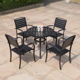 Patio Outdoor Garden Home Hotel Office Restaurant Polywood Table and Arm Chair (J812)