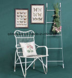 New Product, Wrought Iron American Retro Do Old Single Chair, White Metal Waiting Lounge Chair Chair in The Park (M-X3679)