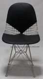 Replica Metal Restaurant Kd Cushion Chrome Wire Eames Side Chair
