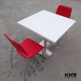 White Stone Mcdonald Table for Cafeteria Restaurant