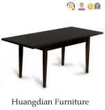Customized Black Rectangle Wooden Restaurant Dining Table (HD058)