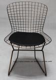 Dining Restaurant Kd Metal Bertoia PU Cushion Copper Wire Chair