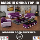 Pine Wood Leather Sofa Set Lz1688 for Living Room Furniture