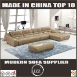Comfortable L Shape Whole Seat Leather Sofa