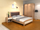 Modern Bed/Nightstand, Wooden Hotel Bedroom Furniture Set