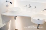 Solid Surface Home and Hotel Hanging White Bathroom Vanity