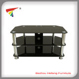 Black Tempered Glass TV Stand for Sale (TV006)
