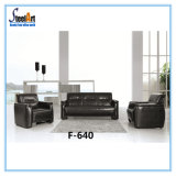Office Furniture Black Leather Lounge Sofa (KBF F640)