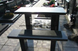 Black Granite Bench Tombstone with Fast Delivery
