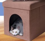 Pet House with Fabric and MDF