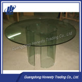 Od012 Round 12mm Tempered Glass Dining Table with Cylinder Base