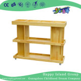 Kindergarten Rustic Wood Mobile Art Supplies Cabinet Equipment (HG-4505)