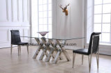 Modern Dining Room Set Glass Fixing Dining Table