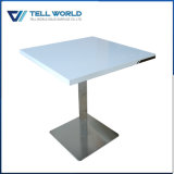 2 Seats Solid Surface Fast Food Restaurant Home Coffee Dining Room Furniture Square Table
