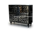 Post-Modern Home Furniture Living Room Stainless Steel Wooden Cabinet (LS-549)