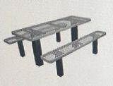 Permanent Expanded Metal Picnic Table