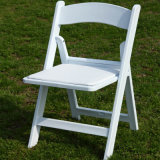 Outdoor Padded Foldable White Resin Folding Chair for Events