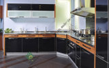 Black MDF PVC Kitchen Cabinet with Cheap Price