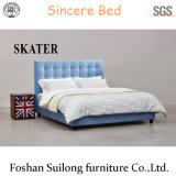 American Style Fabric Bed Leather Bed Bedroom Sk01