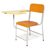 Wooden Seat and Back School Chair with Tablet /School Furniture
