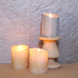 Paraffin Wax Pillar LED Candle for Wedding Decoration