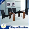 Good Quality and Hot Sale MDF Leg with Paper and Top Glass Dining Tables